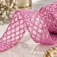 Pink Wired Ribbon 2.5 Inch (63mm) 10 Yards for Decor and Crafts ...