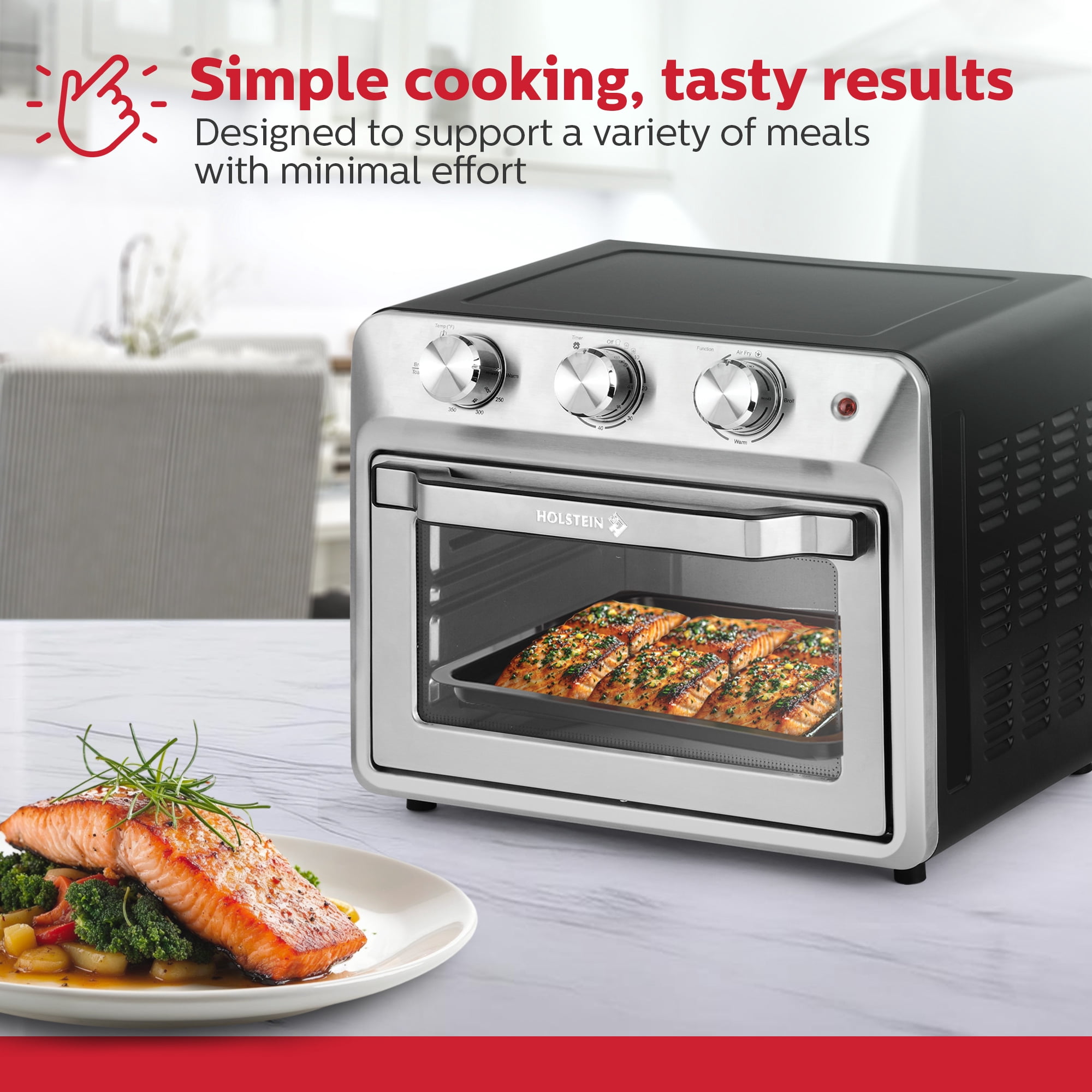 Holstein Housewares 21 QT Stainless Steel Air Fryer Oven