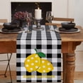 thumbnail image 5 of Table Runner Dresser Scarf 13 x 60 Inch Summer Sweet Polka Dots Lemon Black White Plaid Table Runners Non-Slip Heat Kitchen Dining Table Decor for Kitchen Farmhouse Indoor Outdoor Home Party, 5 of 7