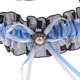 thumbnail image 3 of Liga de Lazo Diamante de Imitación para Baile de Graduación Accesorio Nupcial azul+negro Soledad Liga nupcial del cordón de la boda, 3 of 7