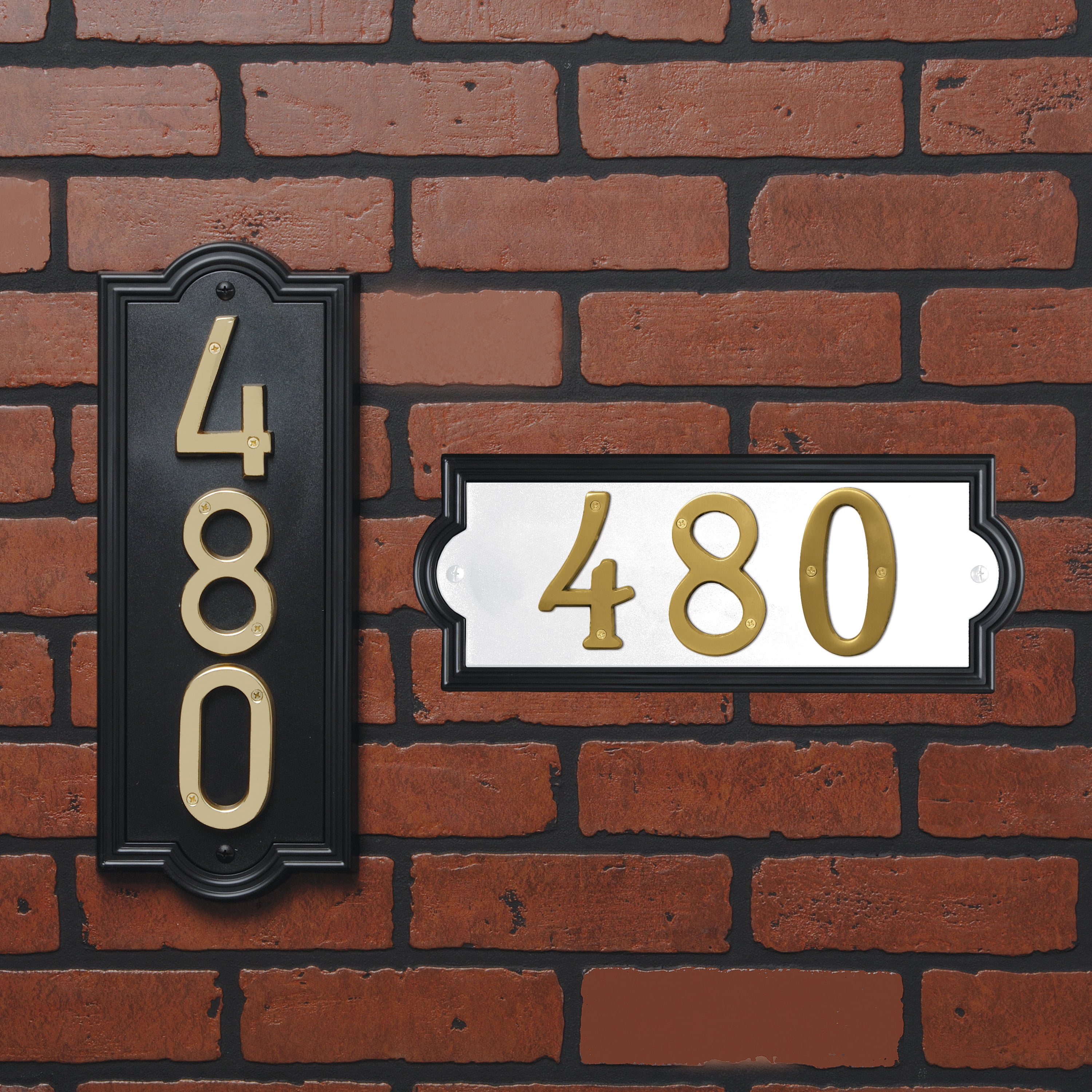 HY-KO BLACK RECTANGLE ADDRESS PLAQUE