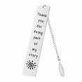 thumbnail image 2 of Stainless Steel Inspirational Bookmark with Charm – Rustproof Metal Book Marker Featuring Motivational Quotes, Feather & Rose Design – Perfect Graduation & Teacher Appreciation Gift, 2 of 5