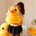 thumbnail image 4 of Almohada de felpa rellena de pato amarillo, muñecos de animales, juguete para regalo súper suave y abrazable para niños, 4 of 5