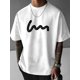 thumbnail image 1 of Men's Adult Graphic tee T-ShirtA Bold Line Simple Graphic Print Men's Short Sleeved T-shirt, American Fashion Trendy Round Neck Casual Top For Men In Spring And Summer Tee For Adult, Men, Women, Tee, 1 of 6