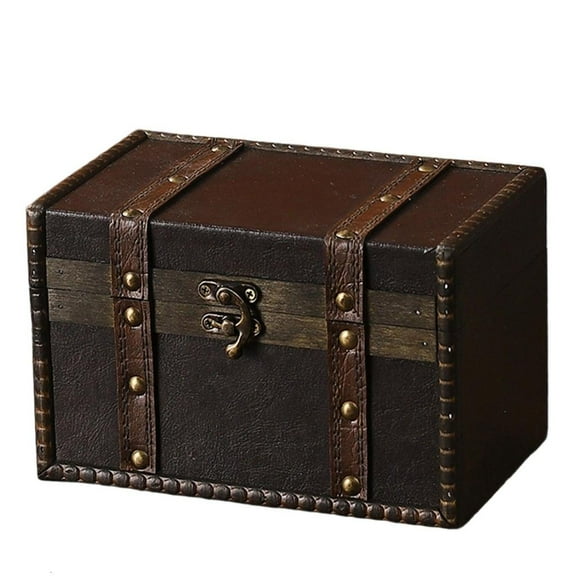 YIEMEEN Stylish Storage Case Handmade Wood Travel Trunk with Large Capacity Designs