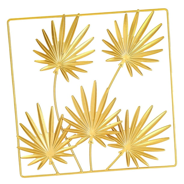 Leaf Walls Sculptures Hanging Statues Leaves Metal Wall Art Decors Palm