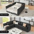 thumbnail image 6 of Weture Modular Sectional Sofa, Convertible U Shaped Sofa Couch with Storage, High Supportive & Soft Sponges, 6 Seat Modular Sectionals Sofa Couch with Chaise for Living Room, Dark Grey, 6 of 6