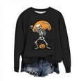 thumbnail image 3 of Craaazy Halloween Sweatshirt Long Sleeved Crewneck Shirts Halloween Spooky Season Ghost Print Tops Halloween Pullover Gifts For Women, 3 of 6