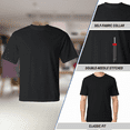 thumbnail image 3 of Wire Delight Performance Short Sleeve T-Shirt, Polyester Comfortable Workouts Shirt, Black Tee, S, 3 of 5