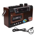 thumbnail image 1 of Reproductor de casete Radio AM FM señal fuerte soporte silencioso tarjeta de almacenamiento y grabadora de reproductor de casete portátil USB enchufe del Reino Unido 220V, 1 of 5