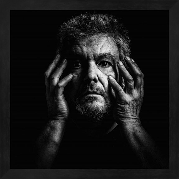 Great Art Now Fear and Grief Eat Life by Stefan Eisele, Framed Wall Art, 13.25W x 13.25H