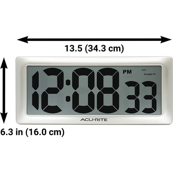 Large Digital Indoor Wall Clock with Intelli- Technology