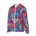thumbnail image 2 of Balery Tropical Leaves Men's Women's UPF 50+ Sun Protection Lightweight Hoodie Performance Long Sleeve Shirt for Fishing Running-X-Large, 2 of 9