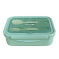 thumbnail image 1 of Yeacher 1400ML Plastic Lunch Box With Fork and Spoon 3 Compartment Single-layer Leakproof Reusable Crisper, 1 of 8