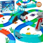 USA Toyz Shark Car Seas Tracks Playset 225 Pieces, Underwater Themed STEM Toys for Boys & Girls