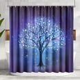 thumbnail image 1 of Cortina de ducha azul, cortinas de ducha con diseño de árbol de la vida para baño con ganchos, juegos de cortinas de ducha de tela de poliéster, lavables a máquina, impermeables, modernas cortinas de, 1 of 4