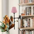 thumbnail image 4 of Kiven Clip Lamp, 1 Pack Farmhouse Clamp Lamp with Pink Fabric Lampshade, 8.3FT Plug in Cord, Dimmable Decorative Nightstand Lamp for Home Bookshelf Bedside Office Side Table, 4 of 7