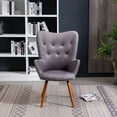 thumbnail image 5 of Roundhill Furniture Doarnin Wingback Chair, Gray, 5 of 14