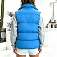 thumbnail image 5 of DYTTDG Women's Solid Color Stand Collar Puffer Vest, Full Zipper Sleeveless Outerwear With Side Pockets, Lightweight Casual Quilted Gilet for Fall Winter Daily Wear, 5 of 8