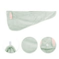 thumbnail image 3 of Unique Bargains 1 Pc Water-absorbent Cartoon Rabbit Ears Hair Towel for Bathroom Green Coral Fleece, 3 of 3
