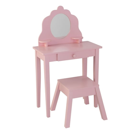 KidKraft Medium Vanity & Stool Pink