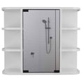 thumbnail image 5 of YfulYde Milan Medicine Cabinet, Six External Shelves Mirror, Three Internal Shelves -White, 5 of 8