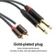 thumbnail image 1 of Cable Adaptador Dual A Dual 6.35 ANGGREK Negro Duradero Chapado En Oro, 1 of 7