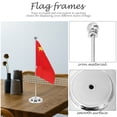 thumbnail image 3 of WEUVEB 4Pcs Table Flag Decoration Metal Silver for Office Use and Festivals, 3 of 8
