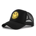 thumbnail image 1 of New Fashion Smile Face Embroidery Baseball Caps Summer Breathable Mesh Snapback Cap for Men Women Shaded Sun Trucker Hats55-60cm Gao Jinjia LED, 1 of 2