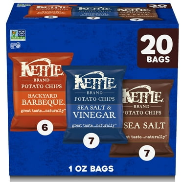 Kettle Brand Potato Chips, Variety Pack, 1 oz Snack Bags, 20 Ct
