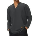 thumbnail image 2 of Men's Summer Cool Long Sleeve V Neck T Shirt - Strip Loose, Great Quality, Polyester, Sizes S - XXXL, 2 of 6