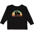 thumbnail image 3 of Inktastic Gorilla Retro Sunset Jungle Animal Boys or Girls Long Sleeve Toddler T-Shirt, 3 of 5