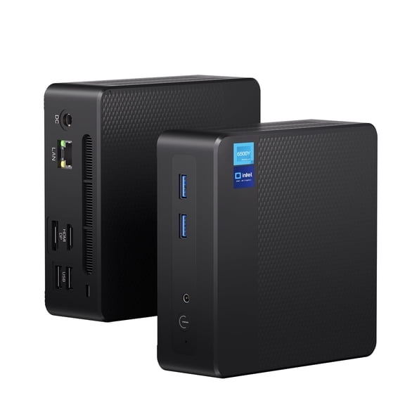 RNRUO Mini PC, 32GB RAM 512GB NVME Desktop Mini Computers, Intel 6500Y With 2 Cores up to 2.6GHz, WiFi 6 BT5.0 VESA Windows 11 for Laptop, Monitor