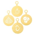 thumbnail image 5 of CATIEBYE Golden Stainless Steel Latte Art Stencil for Versatile Baking and Decorating, 4Pcs, 5 of 8