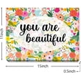 thumbnail image 2 of Inspirational Quote You Are Beautiful Canvas Wall Art,Colorful Flowers Motivational Canvas Artwork Picture Poster Decor for Home Bedroom Living Room Girl Room Office,12 x15 Inch, 2 of 6