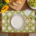 thumbnail image 4 of Sage Green Floral Placemats Set of 4, Spring Flowers Modern Abstract Art Farmhouse Placemats for Dining Table, Place Mats for Kitchen Tabletop, Waterproof Wipeable Dining Table Mats Set, 4 of 9