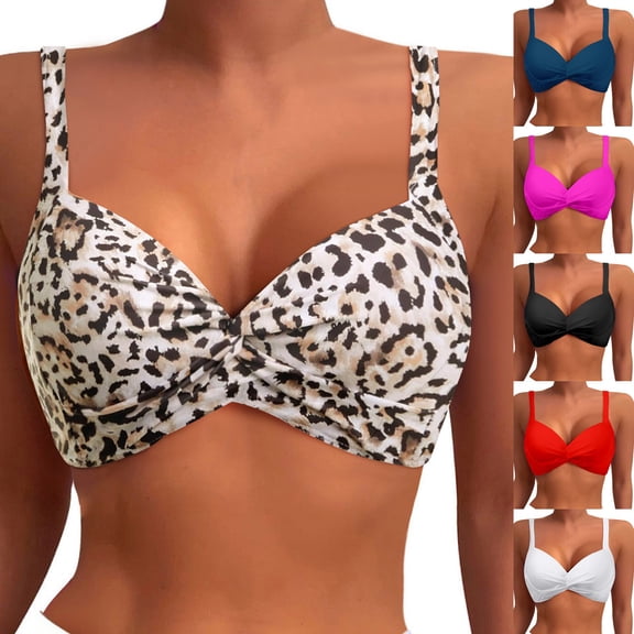 YAYUBA Women Underwire Bikini Top - Push Up Bathing Suit Top Padded Bra Swimsuit Top Beach Vacation 2026