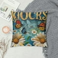 thumbnail image 2 of Awypu Welcome Throw Pillow Covers Decorative&nbsp;Daisy Butterfly Animal Flower Farmhouse Pillows Covers Watercolor Outdoor Pillowcase for Home Sofa Cushion Cover (Butterfly), 2 of 5