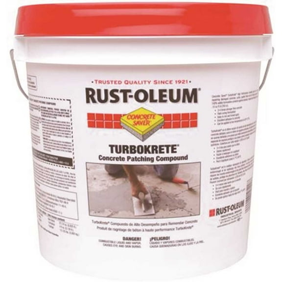 Rust-Oleum Concrete Repair Compound, Pail, Gray, TurboKrete 253479