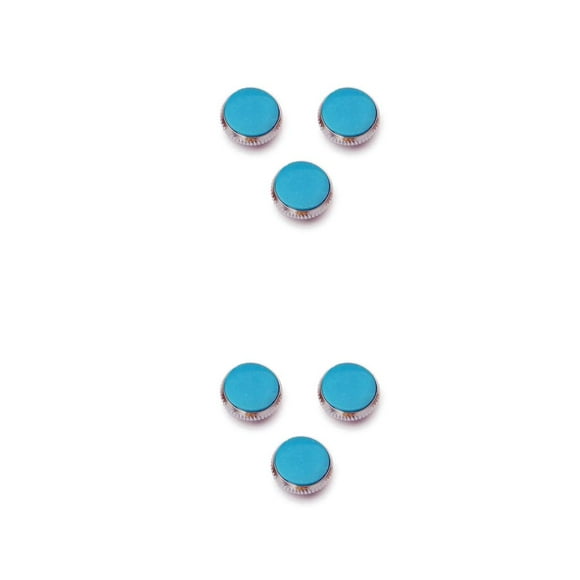 Eigraketly Botones de saxofón de 3 piezas, carcasa de cobre de latón profesional azul, pieza de repuesto de viento de madera, botón, accesorios para Plata 2piezas Eigraketly CBP499230