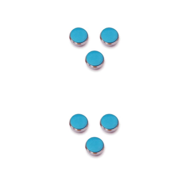 Eigraketly Botones de saxofón de 3 piezas, carcasa de cobre de latón profesional azul, pieza de repuesto de viento de madera, botón, accesorios para Plata 2piezas Eigraketly CBP499230