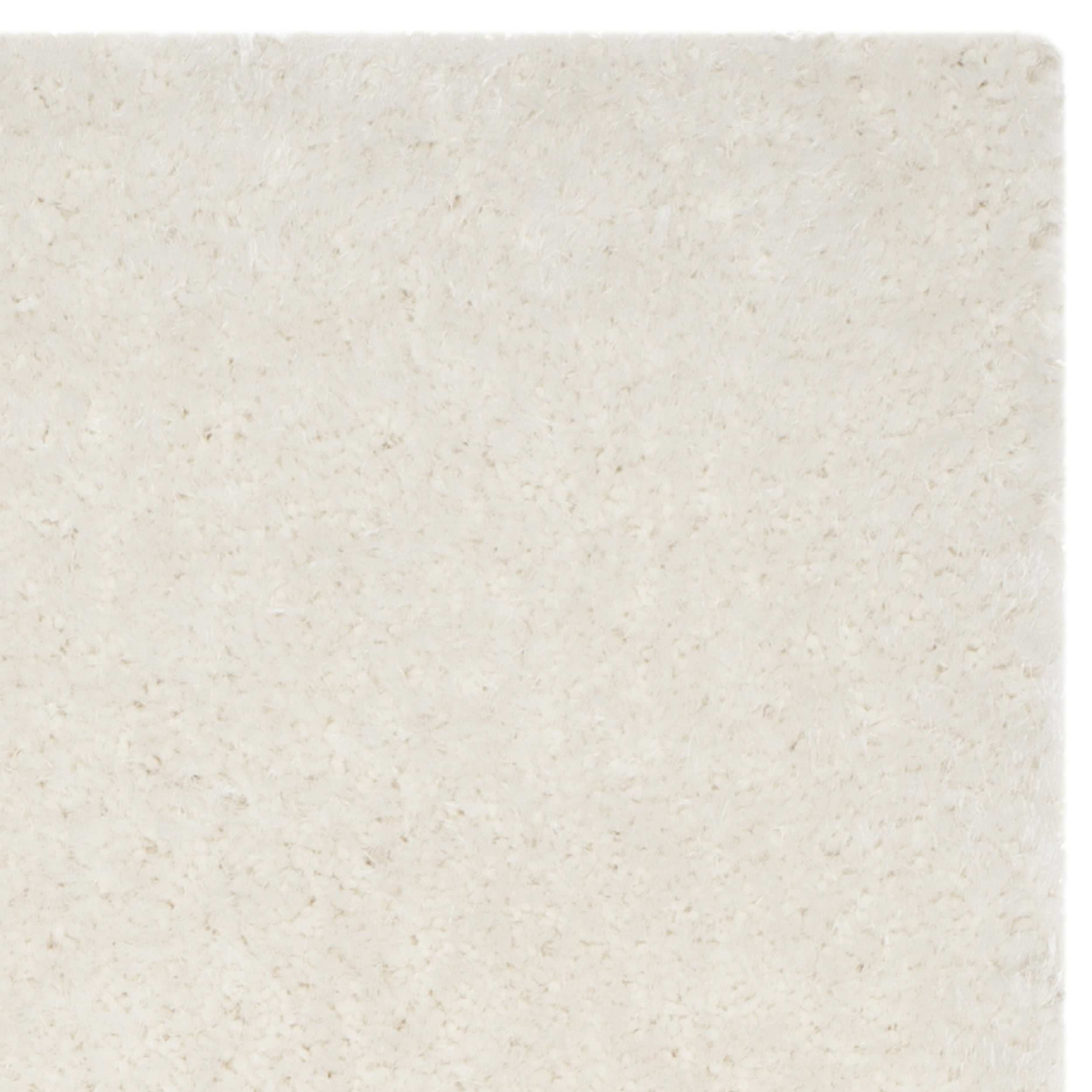SAFAVIEH Luxe Paxton Solid Plush Polyester Shag Area Rug, Ivory, 5' x 8'