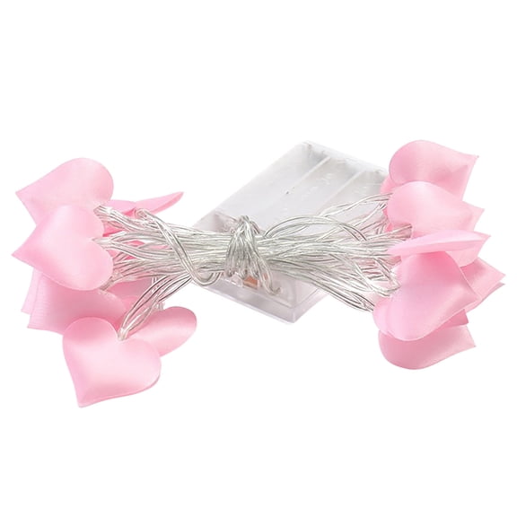 Costeam 9.8 Feet Pink Heart LED String Light ,20 Lights Battery Operated Valentine Day Decor