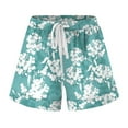 thumbnail image 4 of Shorts for Women Summer Drawstring Elastic Waist Lightweight Trendy Casual Shorts with Pockets S-2XL, 4 of 4
