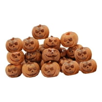 CarpNettore 20Pcs Halloween Pumpkin Statue Resin Figurine Collectible Artwork Gift Sculpture Orange