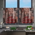 thumbnail image 3 of Christmas Small Panel Tiers Curtains Santa Claus Window Treatment Rustic County Short Sheer Curtains for Small Half,28"X36",2Panels, 3 of 6