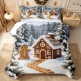 thumbnail image 2 of Erosebridal Xmas Gingerbread Twin Quilt Set 2 Pieces,Merry Christmas Twin Coverlet Set,White Green,1 Bedspread and 1 Pillowcase, 2 of 7