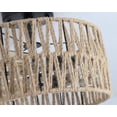 thumbnail image 3 of Hchunqjor 3-Light Coastal Woven Flush Mount Light Fixture Boho Rustic Hemp Rope Drum Semi Flush Mount Ceiling Light for Hallway B, 3 of 7