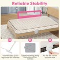 thumbnail image 6 of Spaco 59 Inch Folding Breathable Baby Bed Rail Guard with Safety Strap, Bed Rail for Queen, King, Twin, and Bunk Size Beds, Pink, 6 of 6