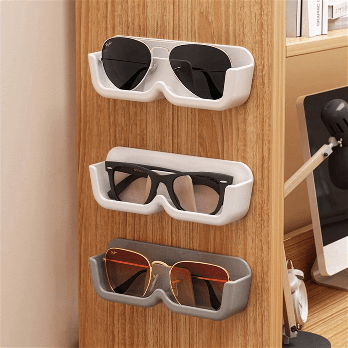 Wall-Mounted Glasses Display Rack Storage Box Sunglasses